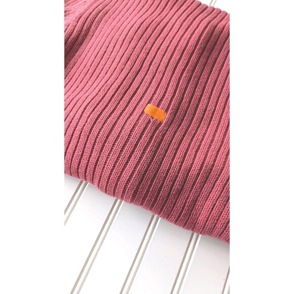 Bass Women's Cardigan Size Medium Hooded Button Up Cable Knit Long Raspberry - Picture 10 of 12